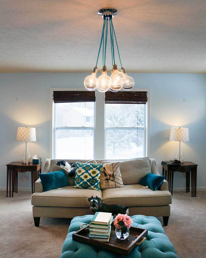 Cluster Chandelier - Even: Design Your Own 9 Pendant Hangout Lighting 