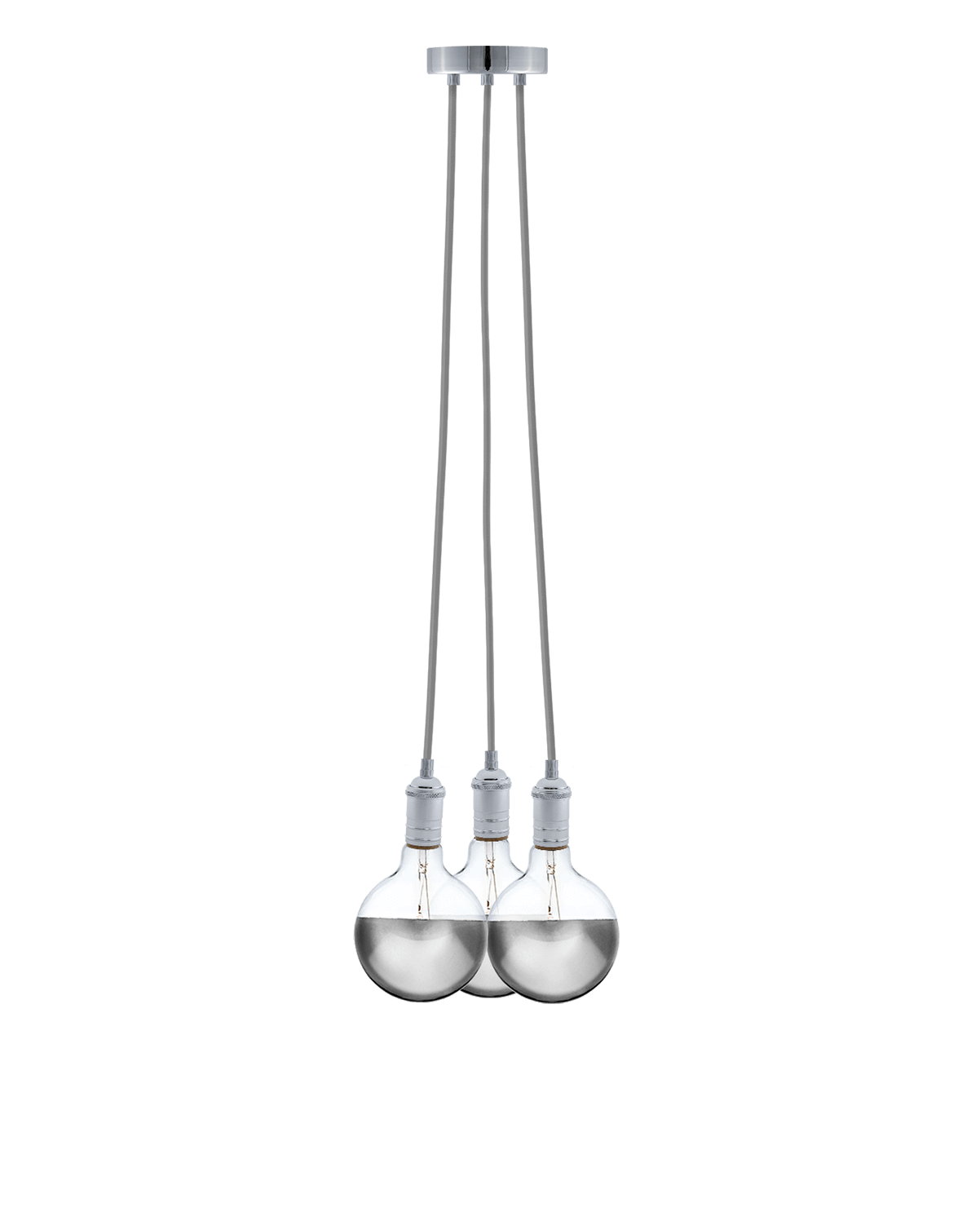 Cluster Chandelier - Even: Grey and Chrome Hangout Lighting 3 Even
