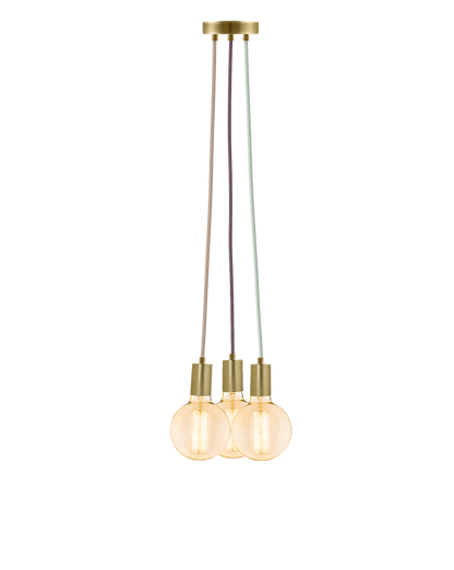 Cluster Chandelier - Even: Mixed and Brass Hangout Lighting 3 Even