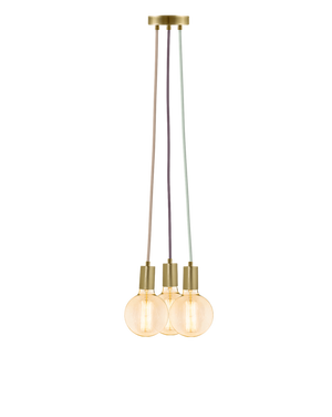Cluster Chandelier - Even: Mixed and Brass Hangout Lighting 3 Even