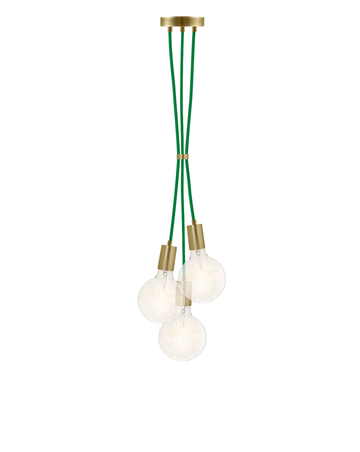 Cluster Chandelier - Grape: Green and Brass Hangout Lighting 3 Grape