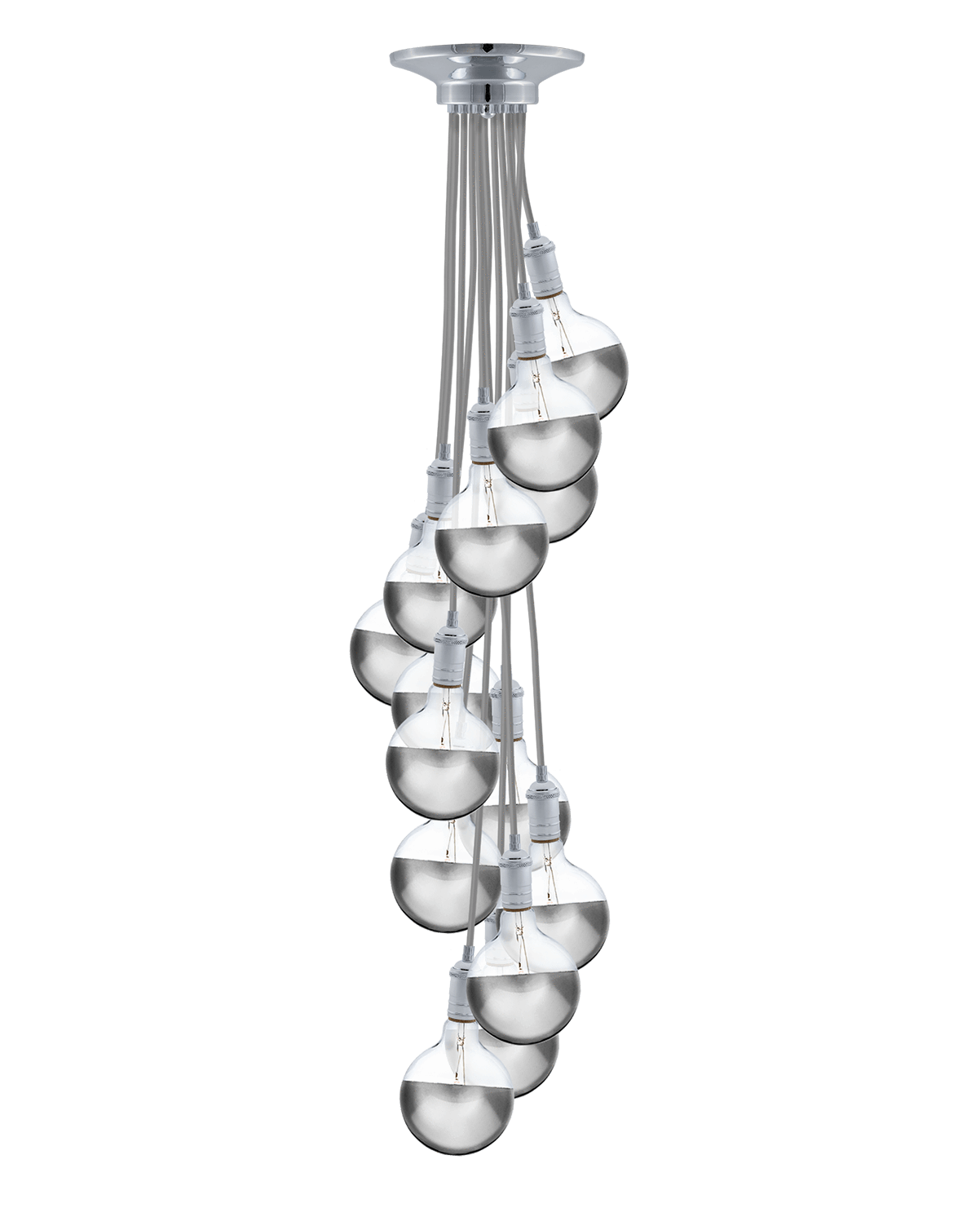 Cluster Chandelier - Staggered: Design Your Own 14 Pendant Hangout Lighting 