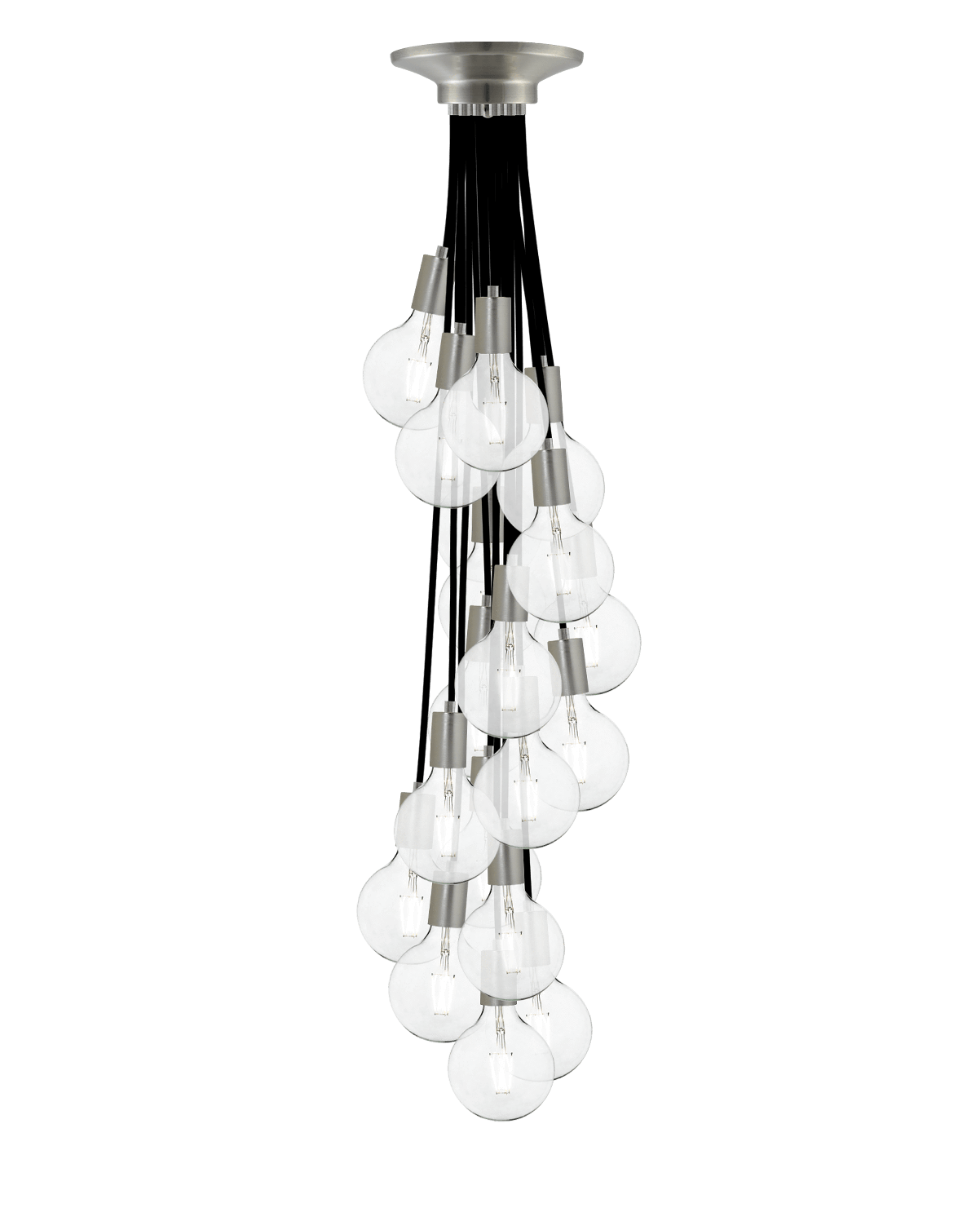 Cluster Chandelier - Staggered: Design Your Own 19 Pendant Hangout Lighting 