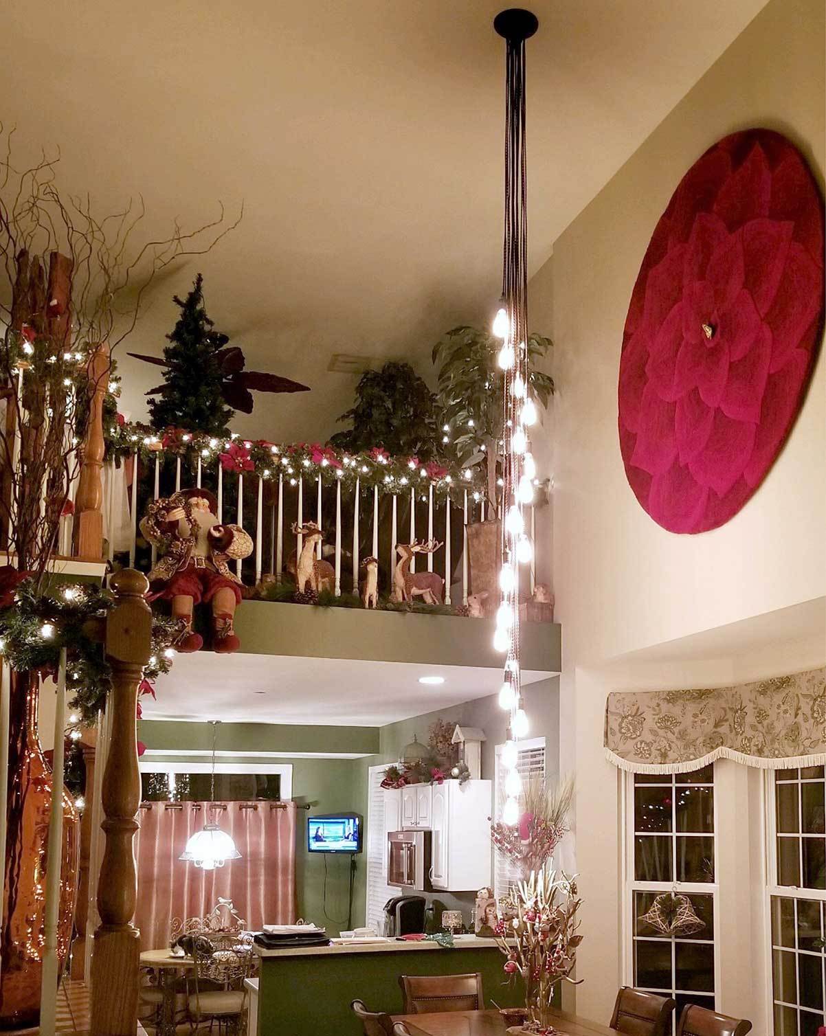 Cluster Chandelier - Staggered: Design Your Own 19 Pendant Hangout Lighting 
