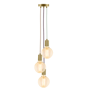 Cluster Chandelier - Staggered: Light Victorian and Brass Hangout Lighting 3 Staggered