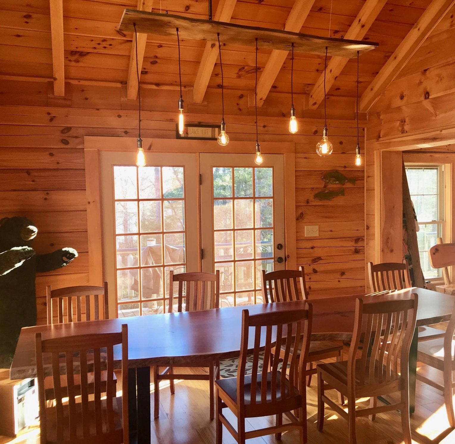 Wood Chandelier - 70" x 12": Design Your Own