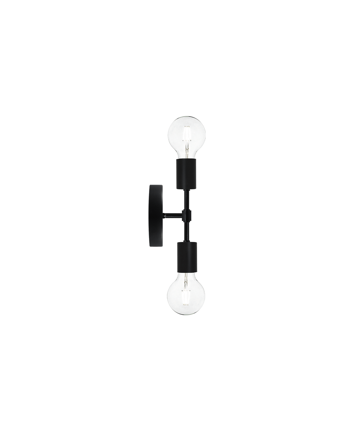 Double Wall Sconce: Black Hangout Lighting 