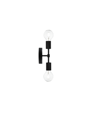 Double Wall Sconce: Black Hangout Lighting 