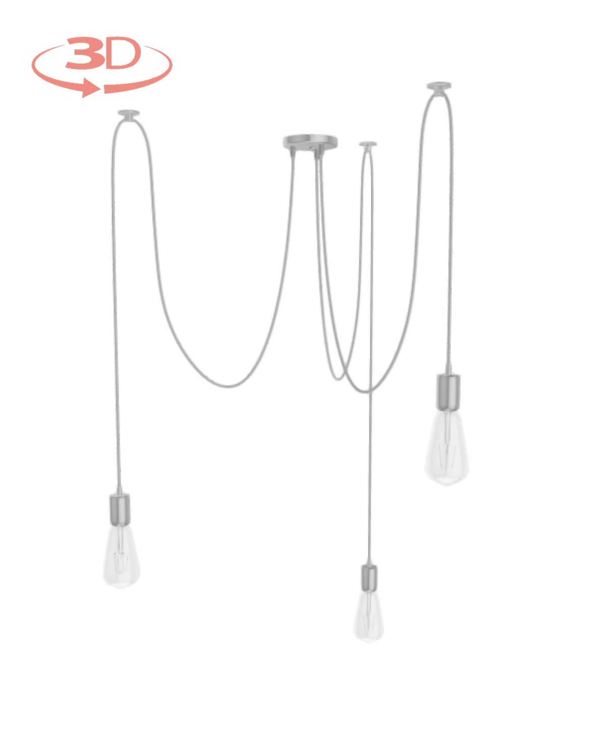 3 pendant light custom swag chandelier design your own 3d
