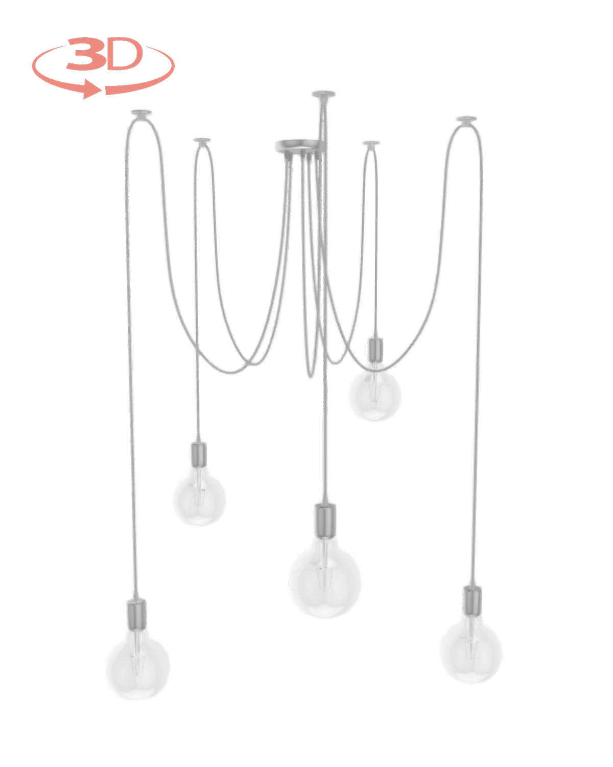 custom 5 pendant light swag chandelier design your own 3d