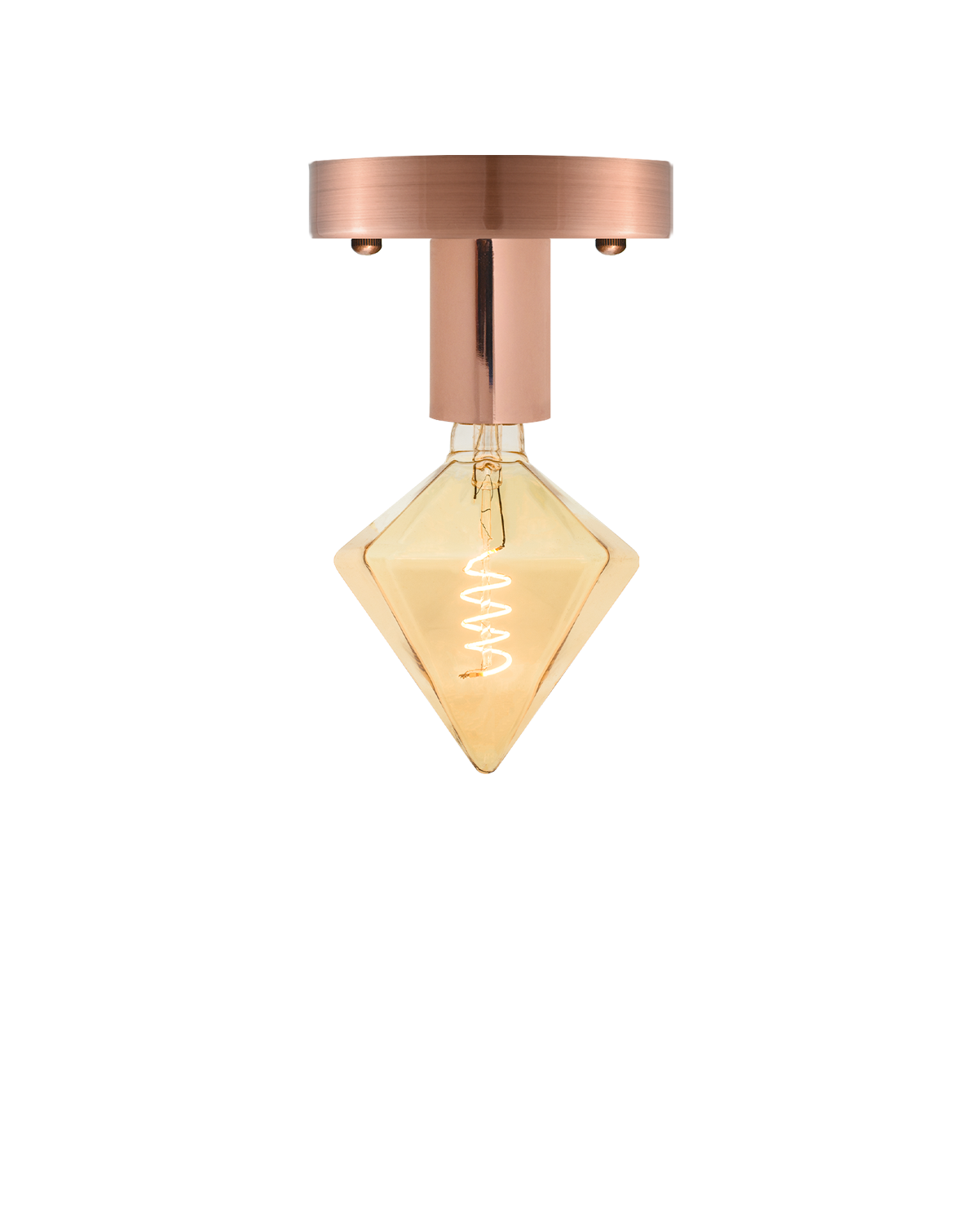 Flush Mount: Copper Diamond Bulb Hangout Lighting 