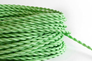 Mint Twisted Fabric Cord by the Foot Hangout Lighting 