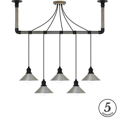 Nickel Cone Shade Hangout Lighting 