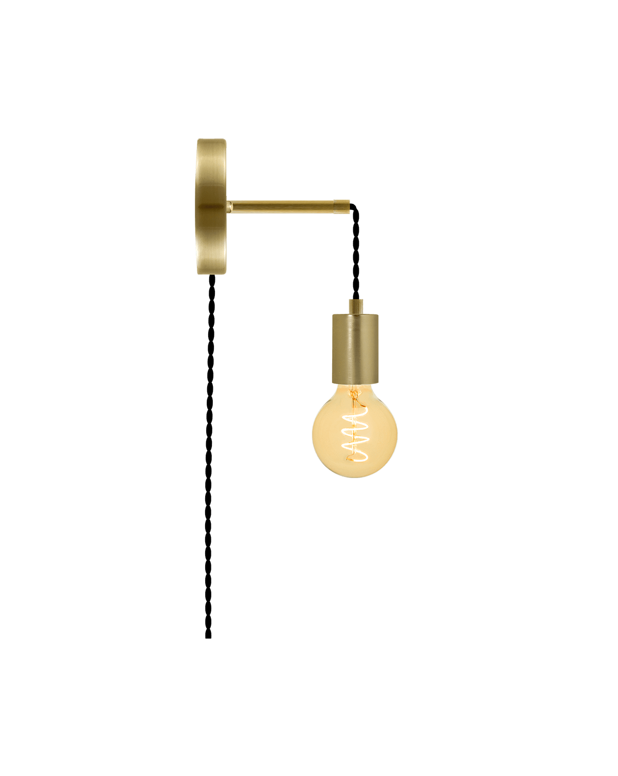 Plug-in Adjustable Wall Sconce: Brass Hangout Lighting 