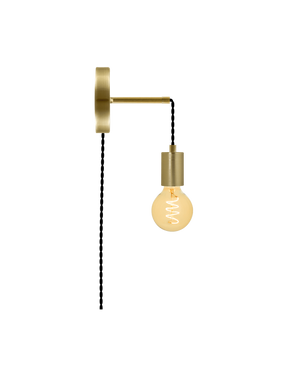 Plug-in Adjustable Wall Sconce: Brass Hangout Lighting 