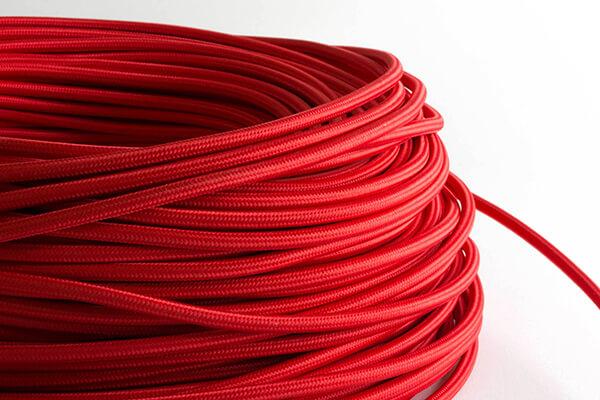 Red Fabric Cord by the Foot Hangout Lighting 