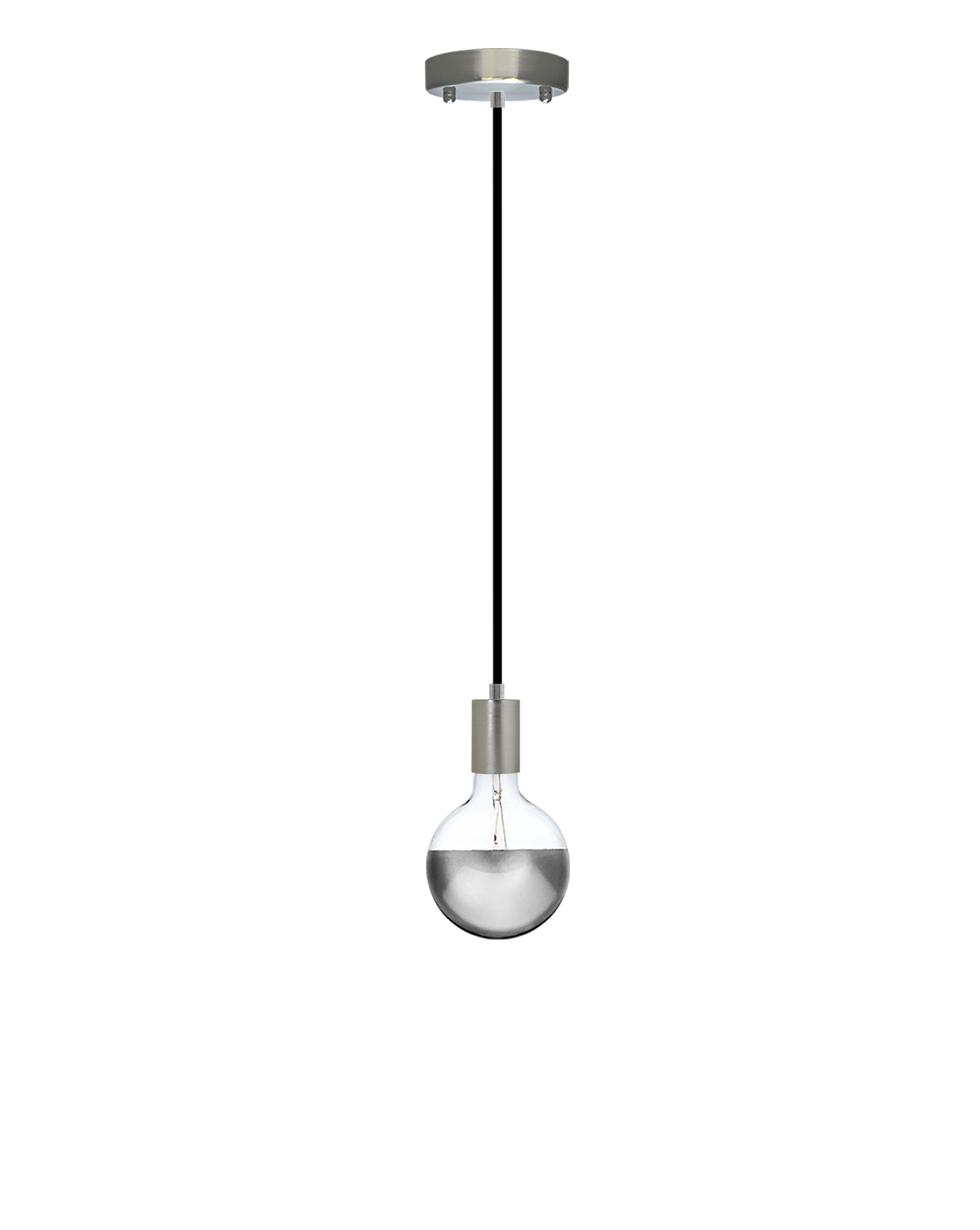 Single Pendant: Black and Chrome Dipped Hangout Lighting 