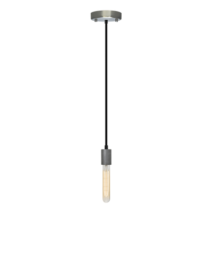 Single Pendant: Black and Steel Hangout Lighting 