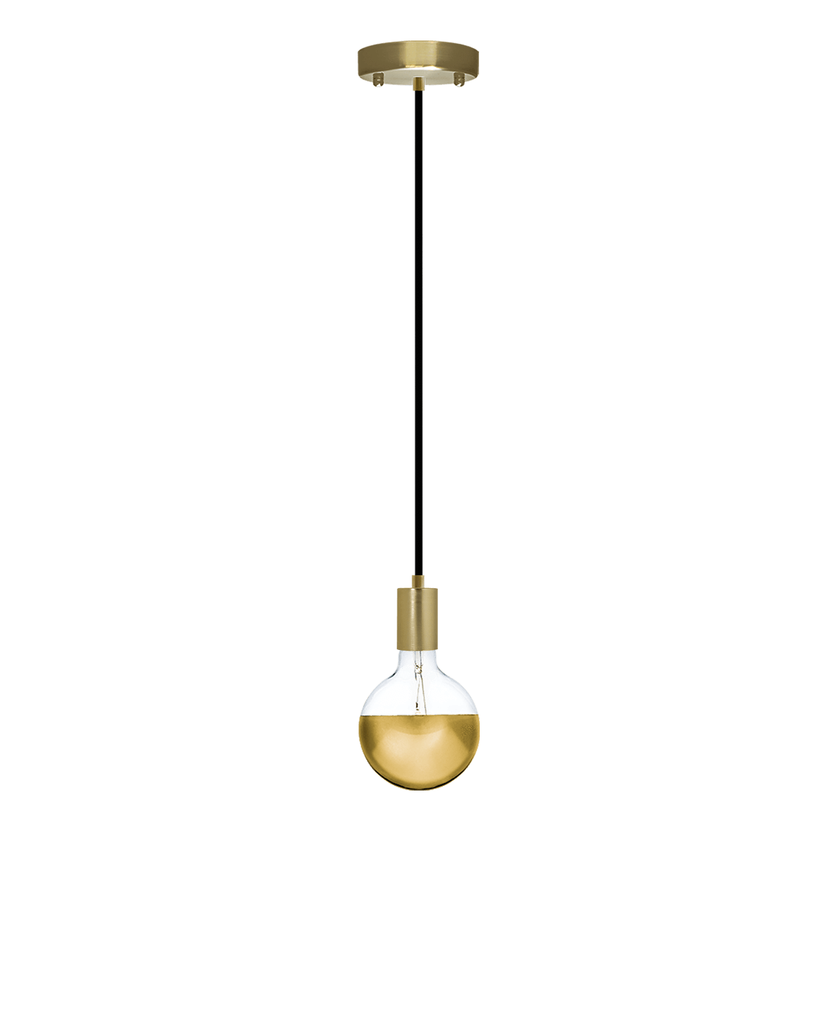 Single Pendant: Brass and Gold Dipped Hangout Lighting 