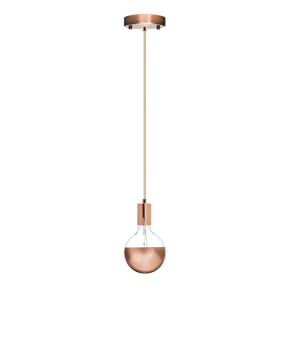 Single Pendant: Champagne and Copper Dipped Hangout Lighting 