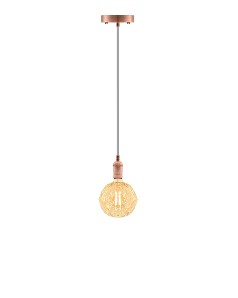 Grey and copper pendant light outlet