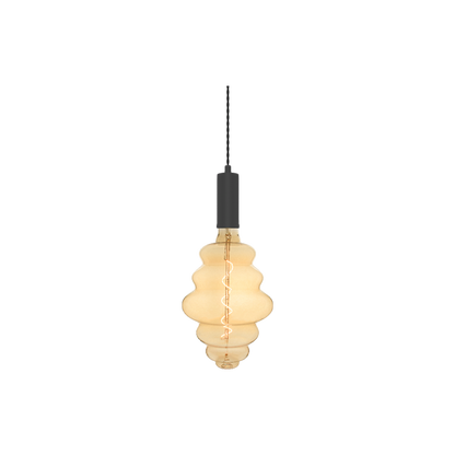 Single Pendant: Black with XL Beehive Bulb