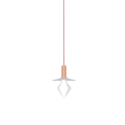 Single Pendant: Modern Copper with White Diamond Bulb