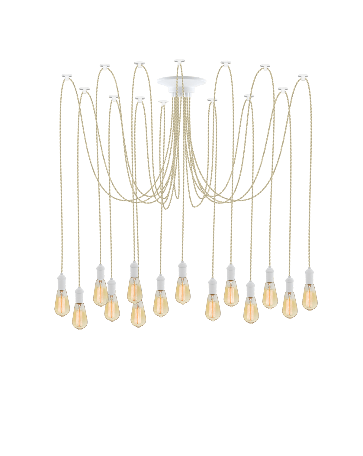 Swag Chandelier: Beige and White Hangout Lighting 14 Swag