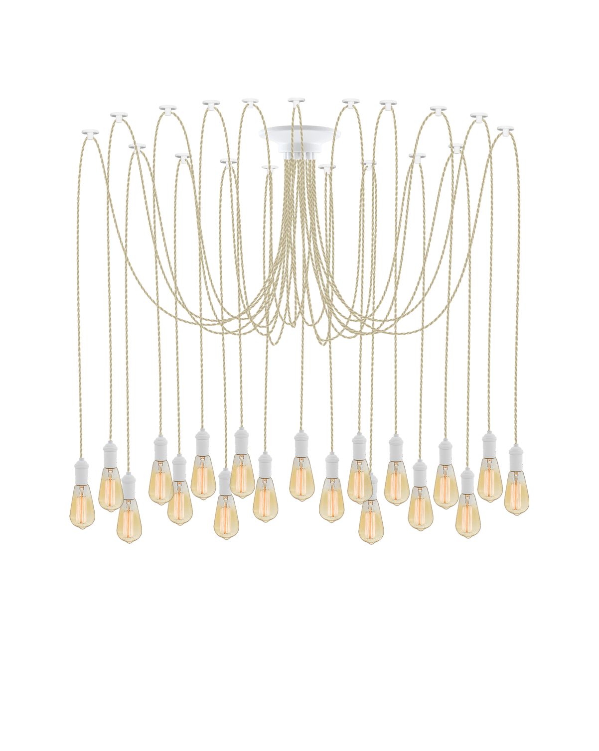 Swag Chandelier: Beige and White Hangout Lighting 19 Swag