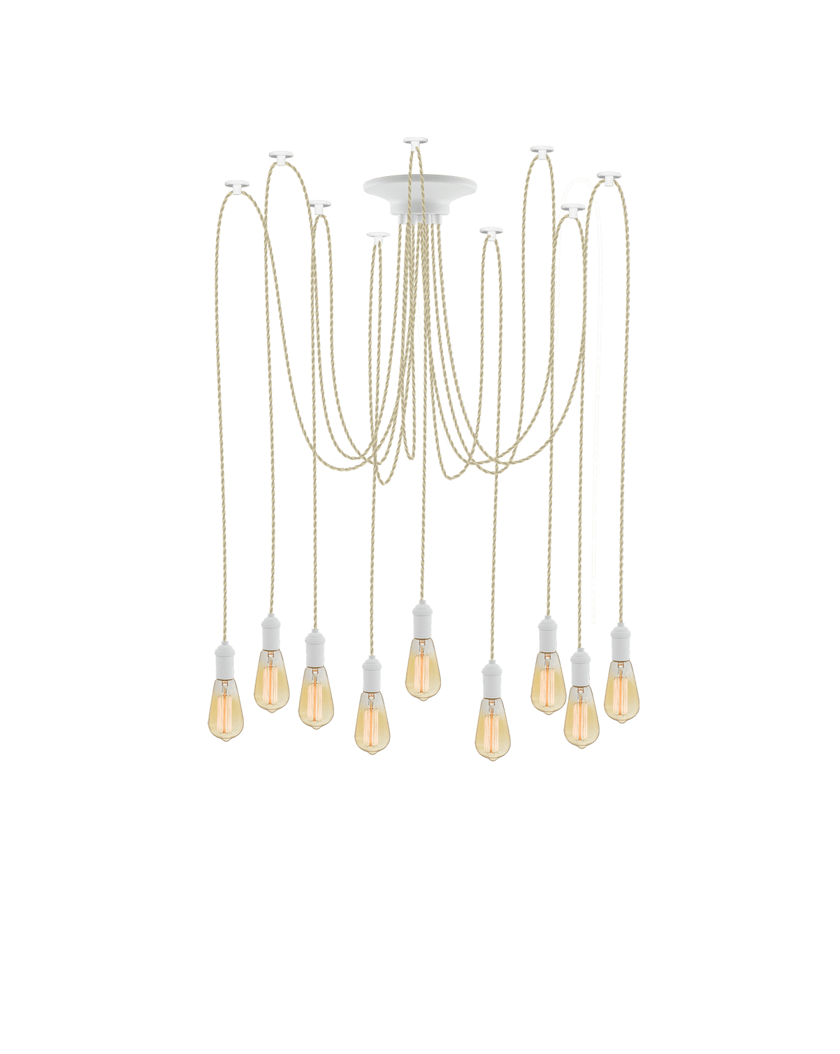 Swag Chandelier: Beige and White Hangout Lighting 9 Swag