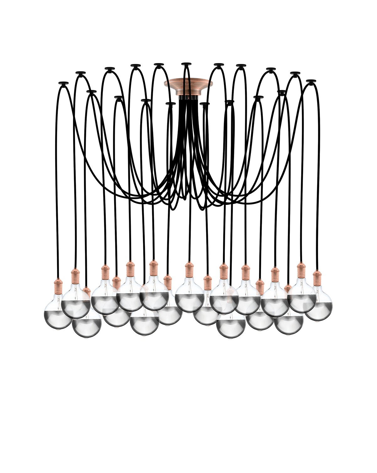 Swag Chandelier: Black and Copper Hangout Lighting 19 Swag