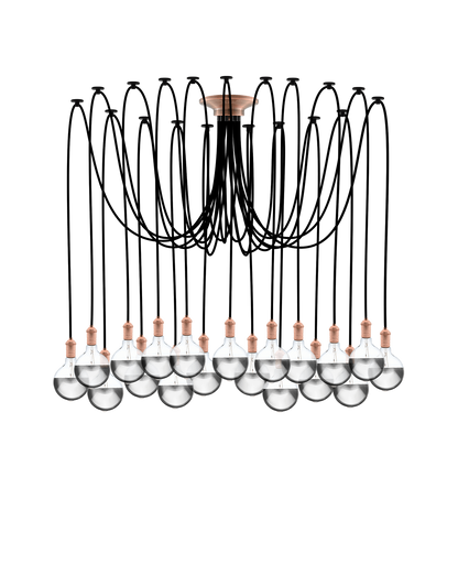 Swag Chandelier: Black and Copper Hangout Lighting 19 Swag