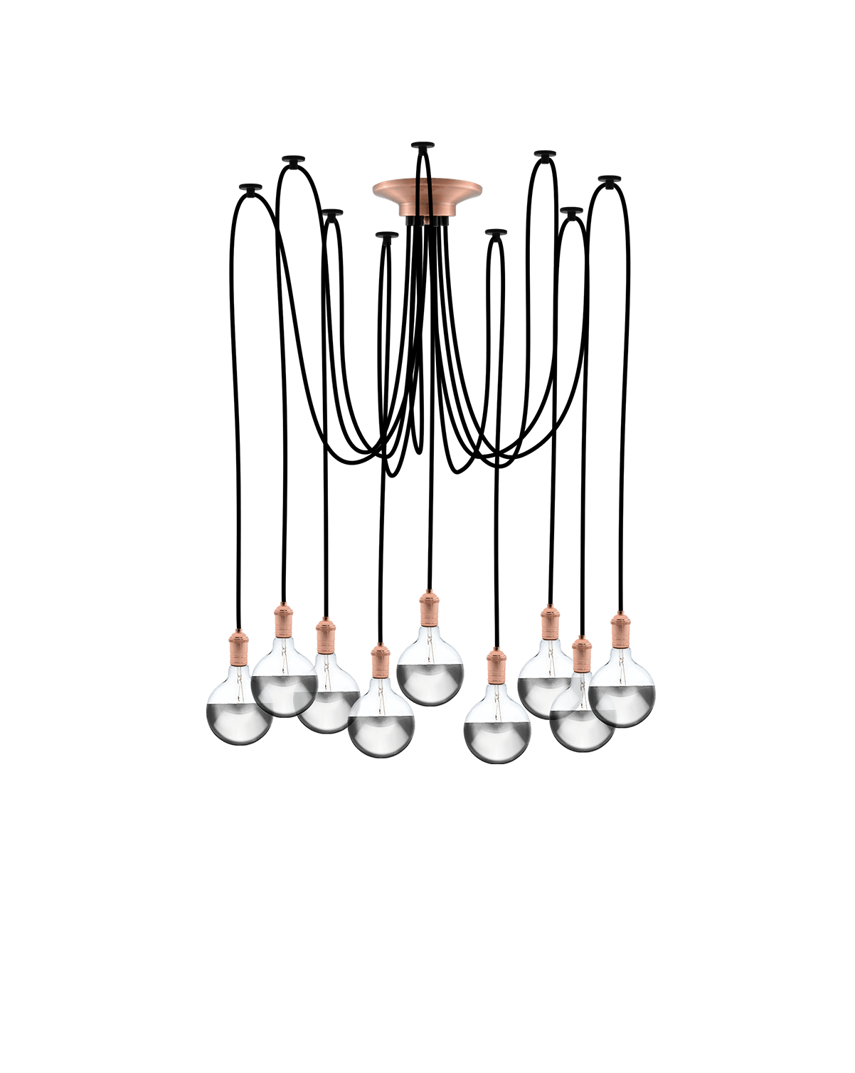 Swag Chandelier: Black and Copper Hangout Lighting 9 Swag