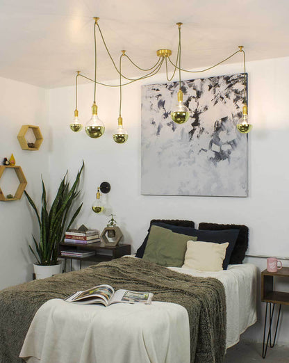 modern 5 pendant swag chandelier bedroom