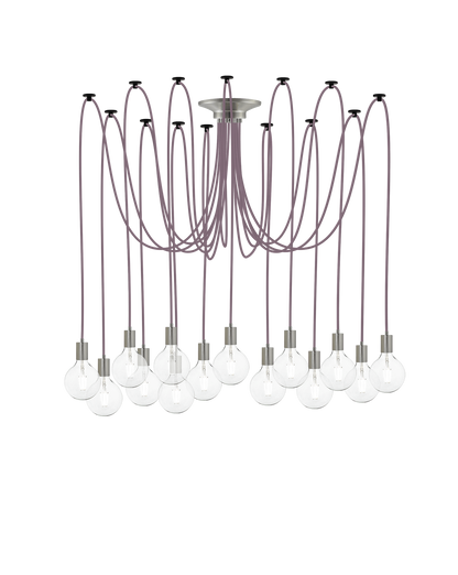 Swag Chandelier: Mauve and Nickel Hangout Lighting 14 Swag