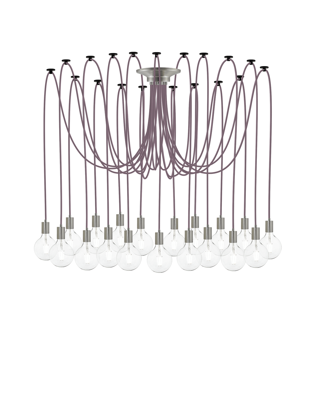 Swag Chandelier: Mauve and Nickel Hangout Lighting 19 Swag