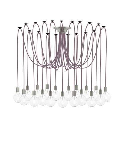 Swag Chandelier: Mauve and Nickel Hangout Lighting 19 Swag