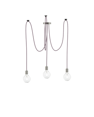 Swag Chandelier: Mauve and Nickel Hangout Lighting 3 Swag