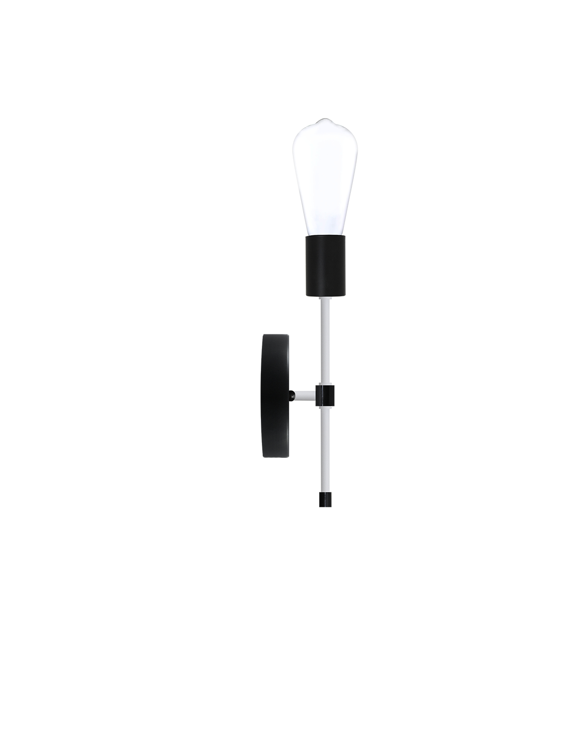 Torch Wall Sconce: Black and White Hangout Lighting 