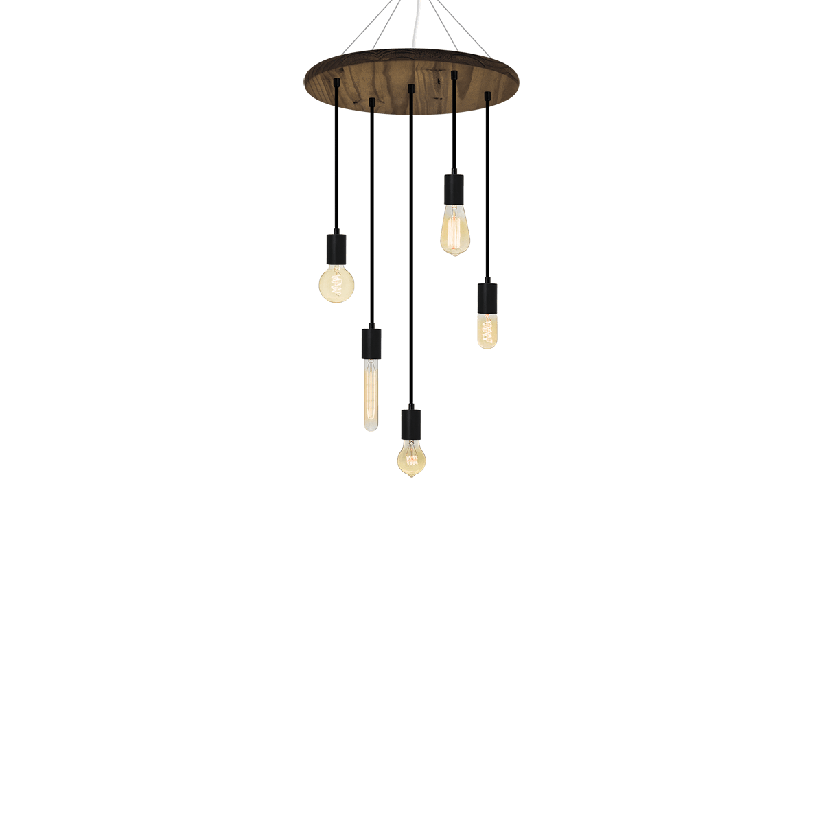Wood Chandelier - 18" Round: Design Your Own Hangout Lighting 