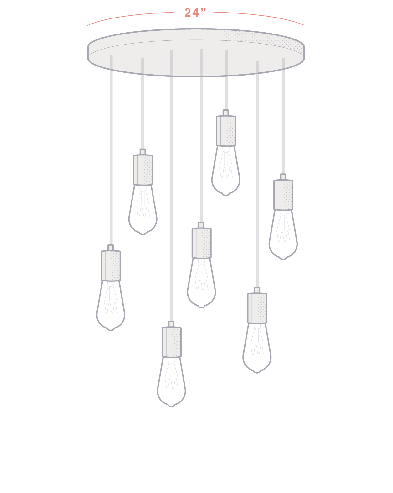 Wood Chandelier - 24" Round: Design Your Own Hangout Lighting 