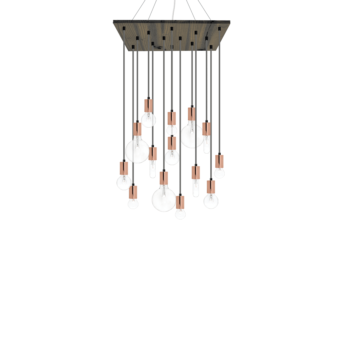 Wood Chandelier - 24" Square: Design Your Own Hangout Lighting 