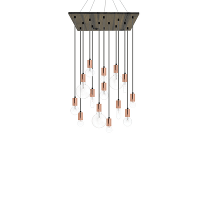 Wood Chandelier - 24" Square: Design Your Own Hangout Lighting 