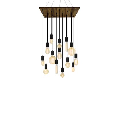 Wood Chandelier - 24" Square: Design Your Own Hangout Lighting 
