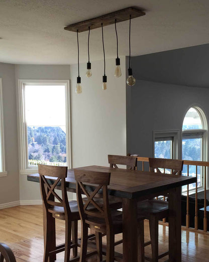 Wood Chandelier - 35" x 9": Design Your Own Hangout Lighting 