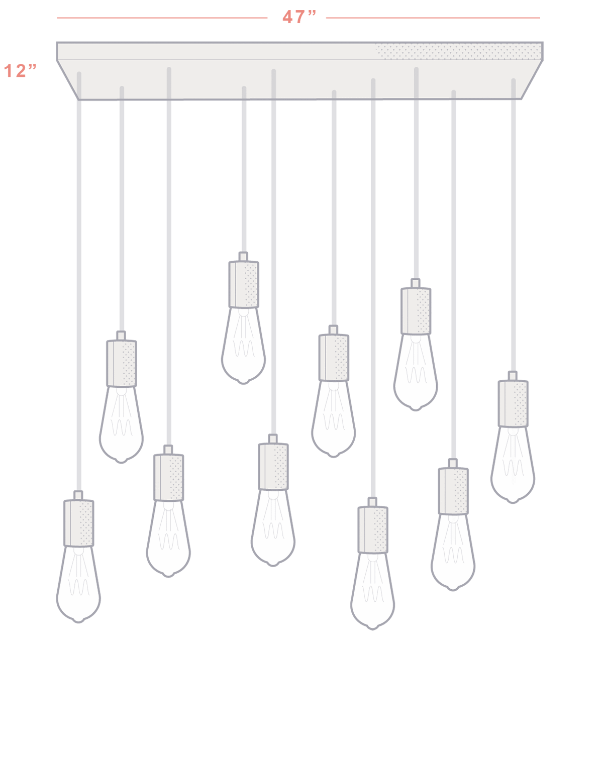 Wood Chandelier - 47" x 12": Design Your Own Hangout Lighting 