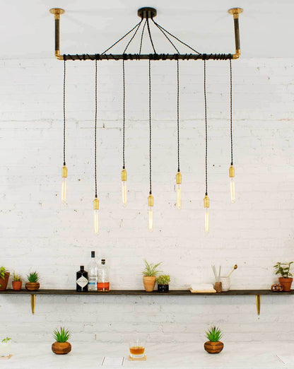 Wrap Chandelier: Design Your Own 7 Pendant Hangout Lighting 
